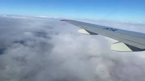 The horizon is covered with thick clouds. Stock Footage 163585076