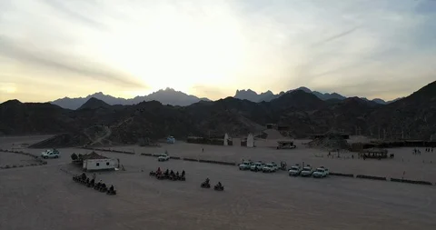 On the horizon, the high mountains of Egypt. Stock-Footage 123673926