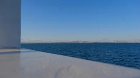 Horizon line view by ship. Stock Footage 204075353