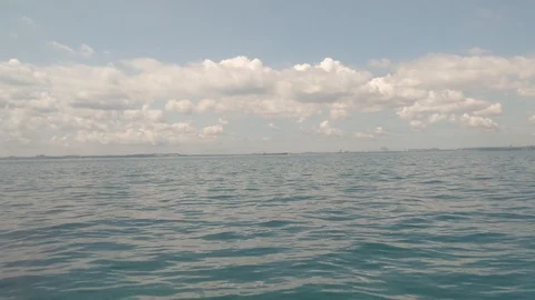 The Horizon in the ocean Stock Footage 125815272