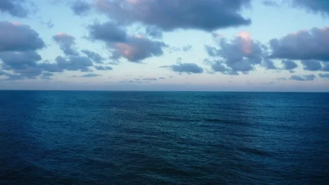 Horizon ocean view from drone Stock Footage 132167038