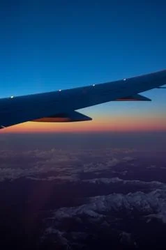 The horizon from a plane Stock-Fotos