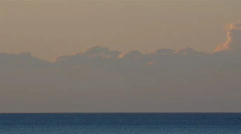 The horizon of the sea with the clouds Stock Footage 52270350