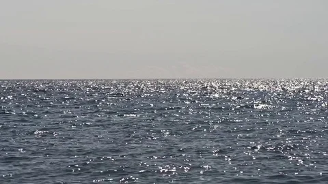 Horizon with sea surface moved by waves Stock Footage 83453438
