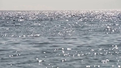 Horizon with sea surface moved by waves Stock Footage 83453546