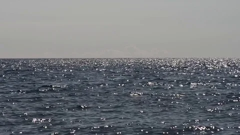 Horizon with sea surface moved by waves Stock Footage 83454304