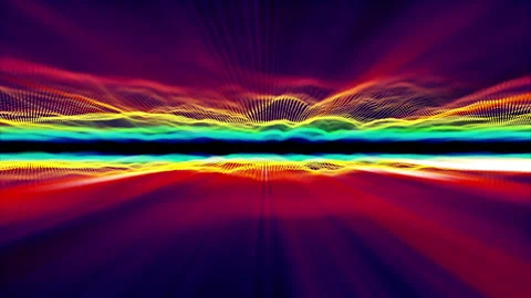 Horizon in space particle light Stock Footage 145774558