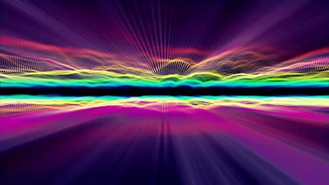 Horizon in space particle light Stock Footage 148446050