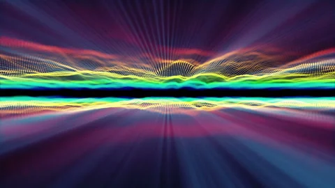 Horizon in space particle light Stock Footage 152169846