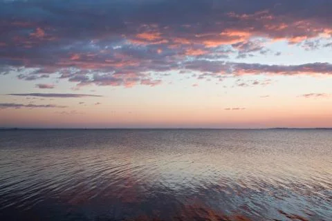 Horizon at Sunset Stock Photos