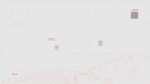 Horizon Terrain Scan: Red High-Intensity LiDAR View Stock Footage 333867800