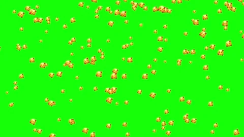 Horizon your recording with graphic elements on a green screen with Love emoj Stock Footage 304054230