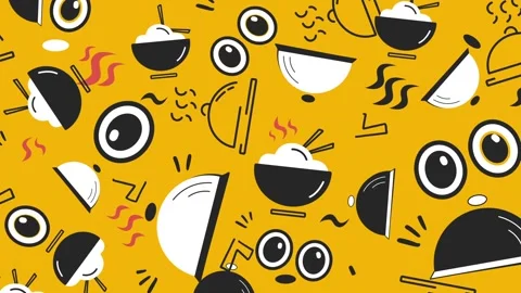 Horizontal 16:9 animated food background. Stories ready. 스톡 동영상 340526419