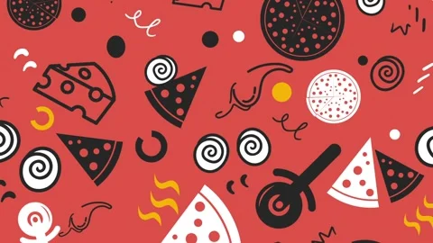 Horizontal 16:9 animated food background. Stories ready. Video stock 340526426