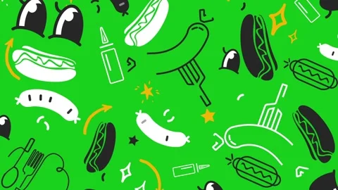Horizontal 16:9 animated food background. Stories ready. 库存影片 340526442