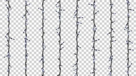 Horizontal 3d abstract Christmas led lights png clipart sticker Xmas New Year Stock Illustration