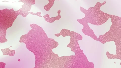 Horizontal 3d abstract cow glitter west pink glam pattern copyspace loop Stock Footage 327791785
