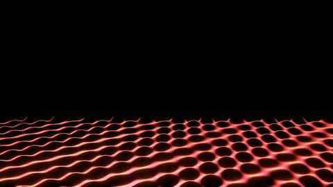 Horizontal 3d abstract grid neon red background copyspace render mesh pattern 스톡 일러스트