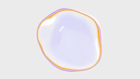 Horizontal 3d abstract liquid sphere loop animation copyspace website interface Stock Footage 327163817