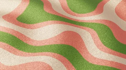 Horizontal 3D abstract retro groovy glitter background waves texture copyspace Stock Illustration