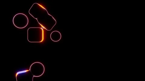 Horizontal 3d abstract sphere cube geometry shapes loop animation liquid oil Video stock 327163826
