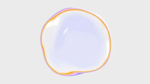 Horizontal 3d abstract sphere liquid oil bubble fluid copyspace interface Stock Illustration
