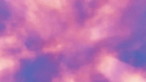 Horizontal 3D dreamy sky clouds sunset twilight pink purple background nature Stock Footage 340813048