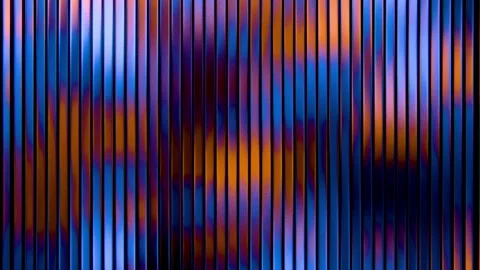 Horizontal 3D glass abstract ribbed glossy web design animation loop website Stock Footage 333707276