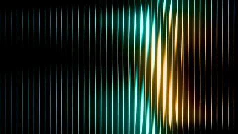Horizontal 3D glass abstract ribbed sleek luminous web design digital website Stockillustratie