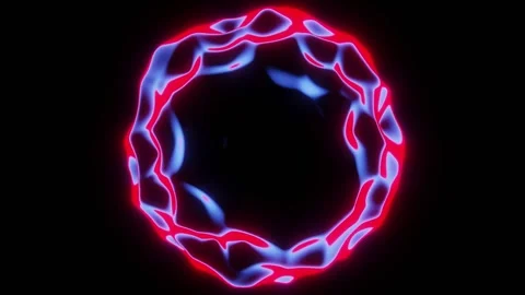 Horizontal 3d render abstract sphere loop animation copyspace wallpaper Stock Footage 327599221