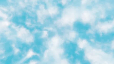 Horizontal 3D sky clouds daylight icy blue summer background nature atmosphere Stock Footage 340909393