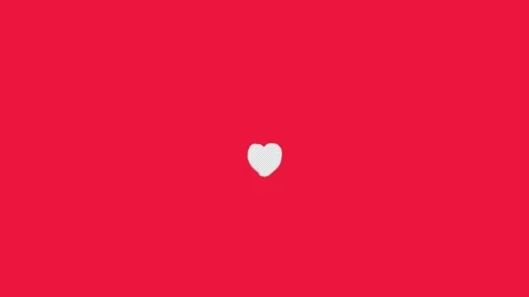 Horizontal 4K video. Alpha channel. White heart on transparent background Stock Footage 326062482