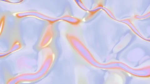 Horizontal abstract 3d render chrome metallic iridescent template copyspace Ilustración de archivo