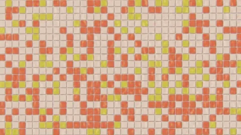 Horizontal abstract 3D summer pool tiles mosaic promo banner template copyspace Stock Footage 331467537