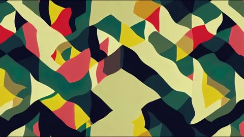 Horizontal abstract animation with simple geometric shapes and Stock Footage 220117790