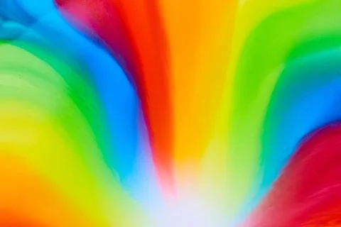 Horizontal abstract aurora borealis of rainbow skittles Stock Photos