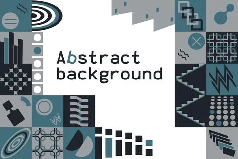 Horizontal abstract background with geometric shapes. A place for the text. Stock Illustration