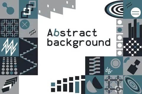 Horizontal abstract background with geometric shapes. A place for the text. Stock Illustration