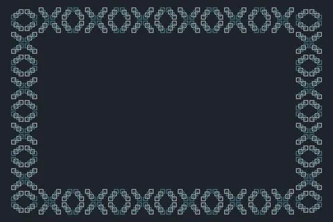 Horizontal abstract frame with geometric shapes. A place for the text. Stock Illustration