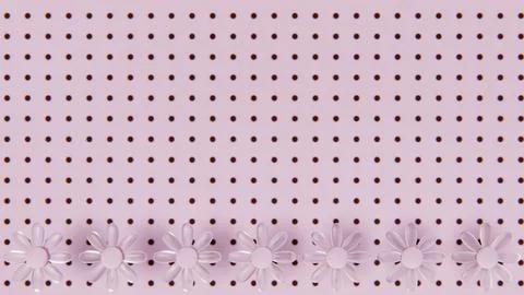 Horizontal abstract polka dot pattern brown pink glass transparent daisy back イラスト素材