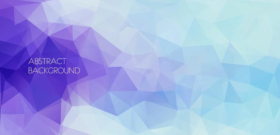 Horizontal abstract polygonal banner. Vector Background Stock Illustration