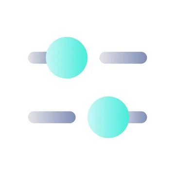 Horizontal adjust flat gradient color ui icon 스톡 일러스트