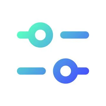 Horizontal adjust pixel perfect gradient linear ui icon Stock Illustration