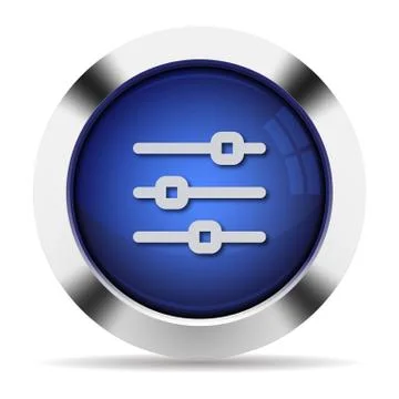 Horizontal adjustment button Stock Illustration