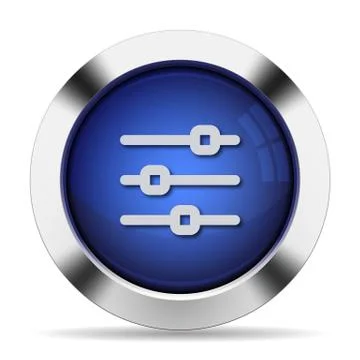 Horizontal adjustment button Stock Illustration