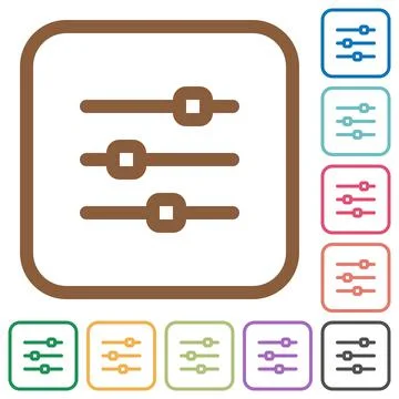 Horizontal adjustment simple icons 스톡 일러스트