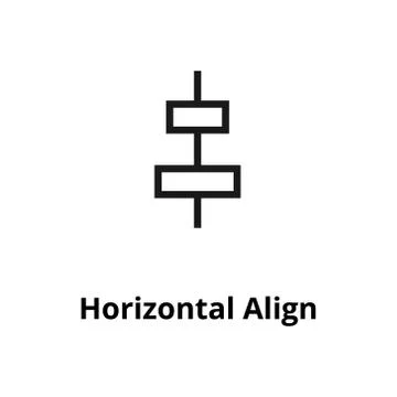 Horizontal Align Line Icon Illustrazione stock