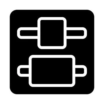 Horizontal and vertical alignment icon. Concept of design, layout, and form.. Stock Illustration