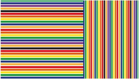 Horizontal and vertical rainbow stripes Illustrazione stock