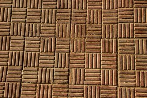 Horizontal and vertical striped pattern of antiskid flooring tiles Stock Photos